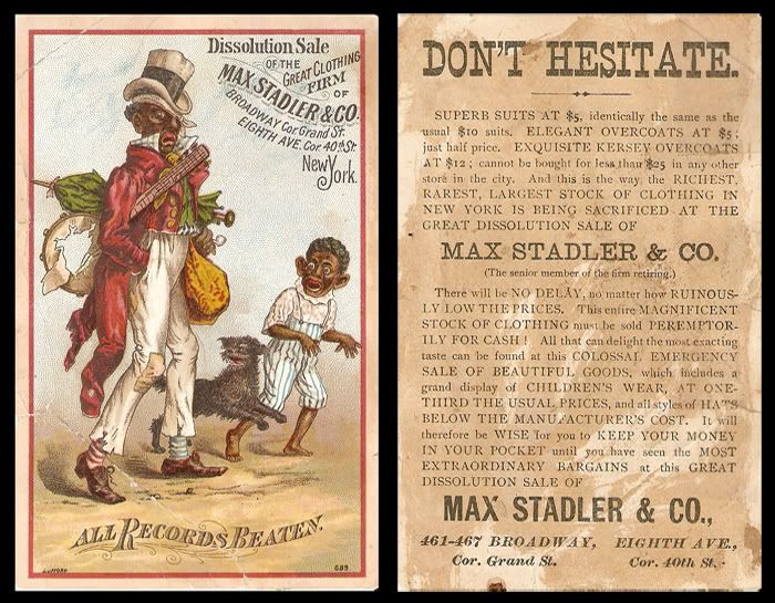 Dissoultion Sale of The Great Clothing Firm of Max Stadler & Co. Trade Card photo DissolutionSaleoftheGreatClothingFirmofMaxStadlerandCo-NewYork.jpg