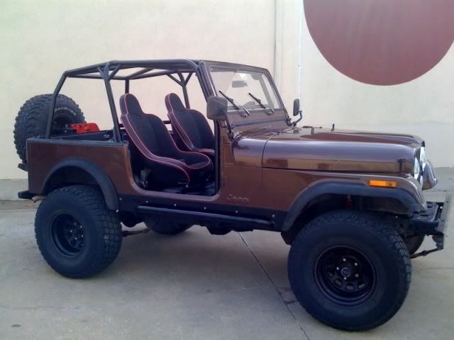 brown jeep
