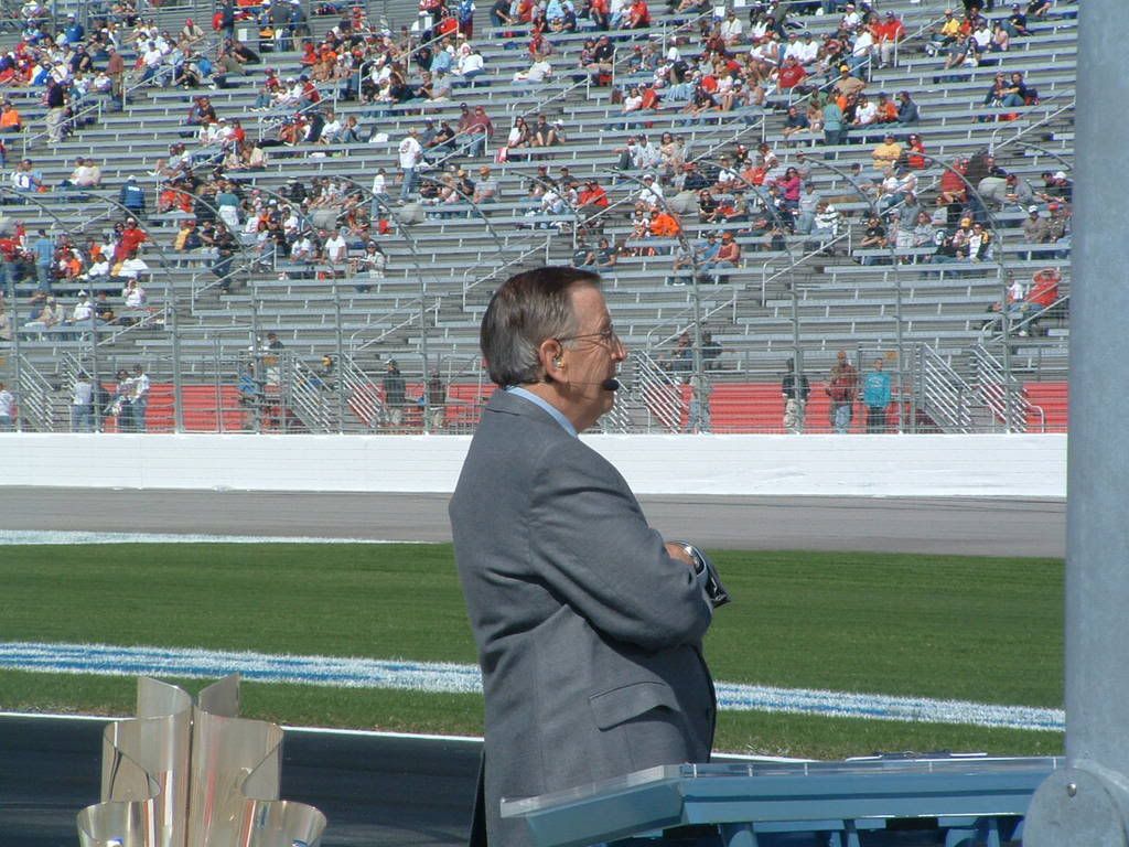 Brent Musberger on pit road