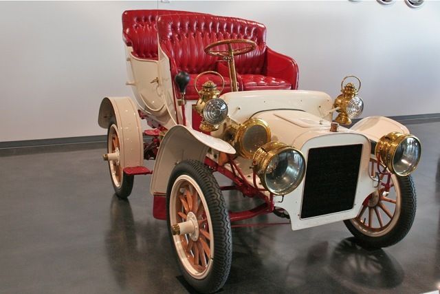 1906 Cadillac, White with Red Leather Seats