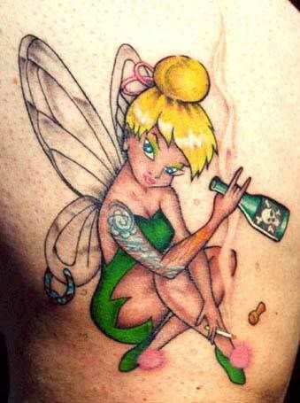 small angel wings tattoo.