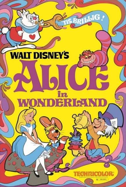 characters from alice in wonderland. alice in wonderland poster