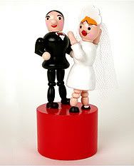 Bride & Groom Push Toy