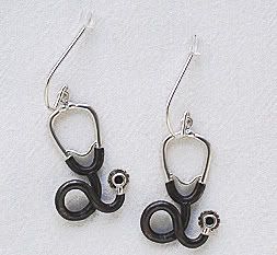 Stethoscope Sterling Silver Earrings