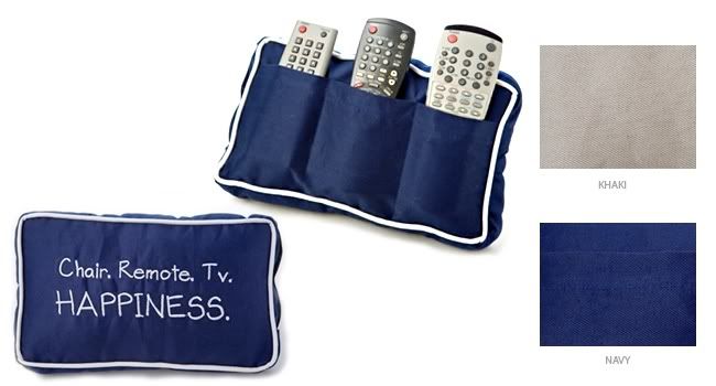 Pillow with Remote Control Pockets