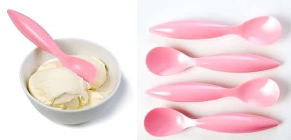 Pink Ice Cream Spoons