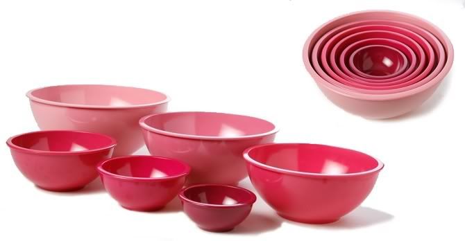 Tonal Pink Nesting Mixing Bowls