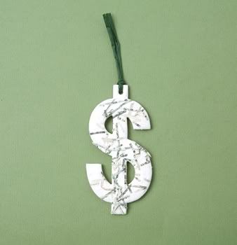 Handmade Seed Paper Ornament Dollar