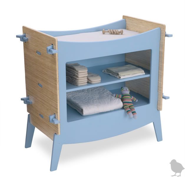Lullaboo Changing Table in Blonde Bamboo