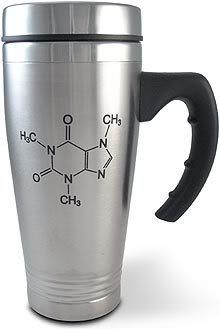 Caffeine Molecule Stainless Travel Mug