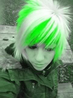 Green emo hairstyles gallery 4