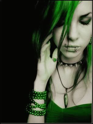 Green emo hairstyles gallery 5