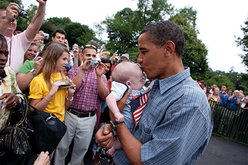 Obama with baby