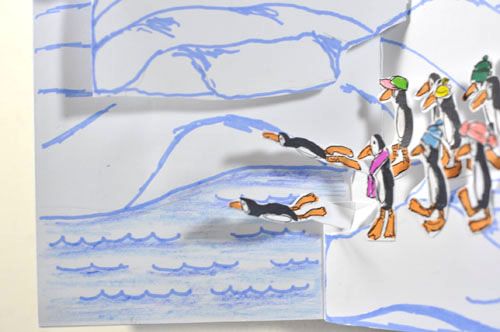 third page diving penguins