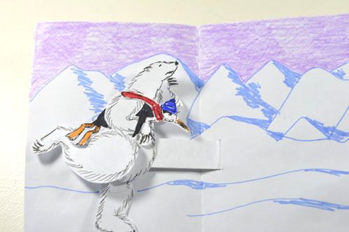 fifth page straigt on shot of bear with penguin