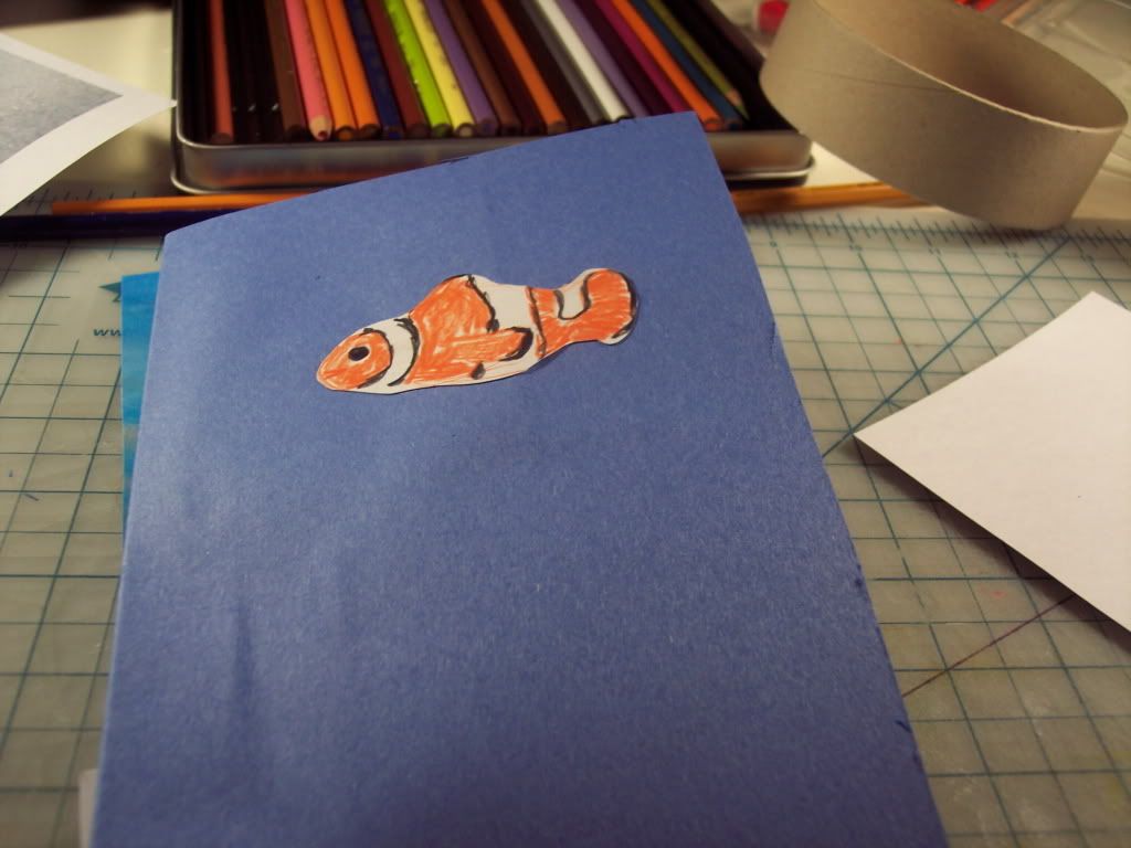 clown fish pop-up card cover