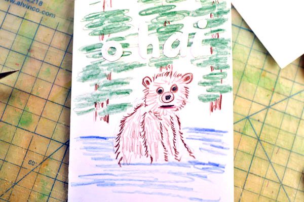 bear popup card cover