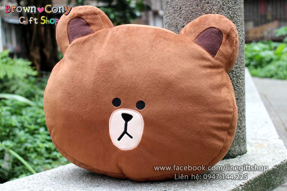 Gấu bông Brown Cony, Gối gấu Brown Cony, Line character, tổng hợp Brown Cony Moon