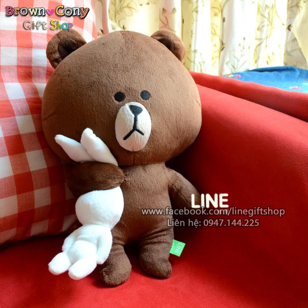 Gấu bông Brown Cony, Gối gấu Brown Cony, Line character, tổng hợp Brown Cony Moon