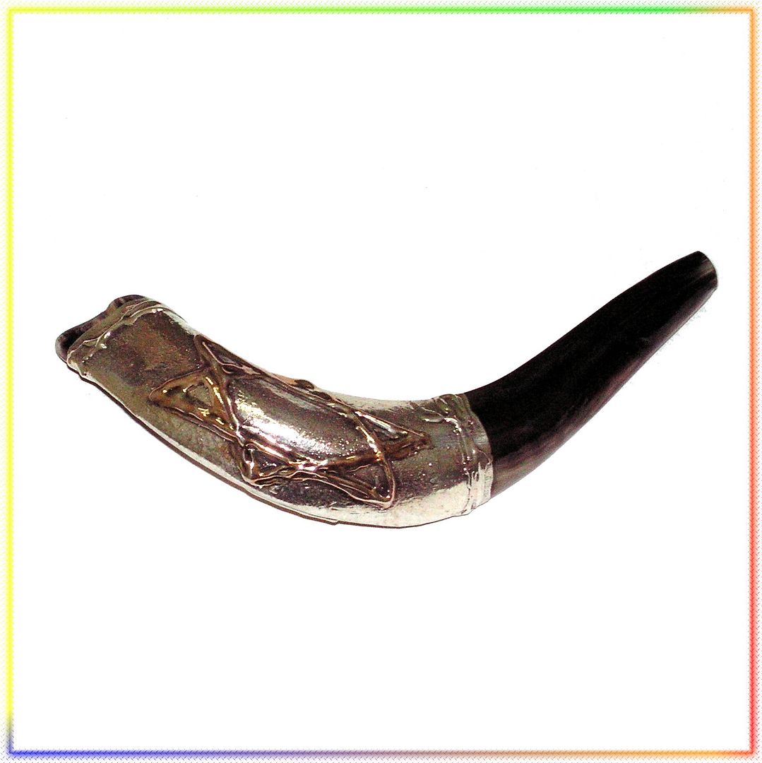 Details about Shofar Judío Carnero Cuerno Chapado Plata 33,02cm