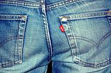 Close up butt shot of jeans