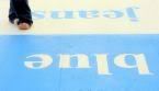 Blue Jeans painted on floor