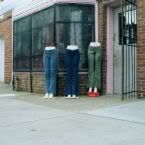 three mannequins in jeans