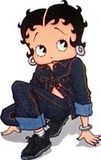 Betty Boop in jeans and jeans jacket