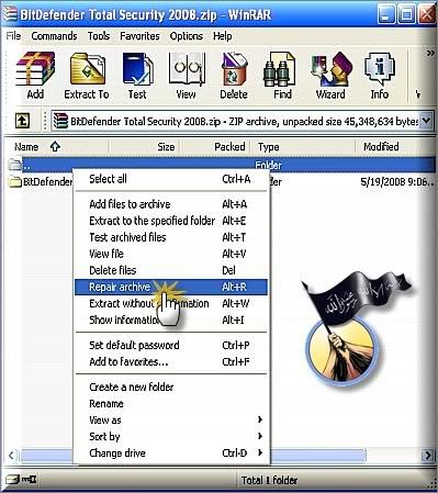 ������ ����� winrar
