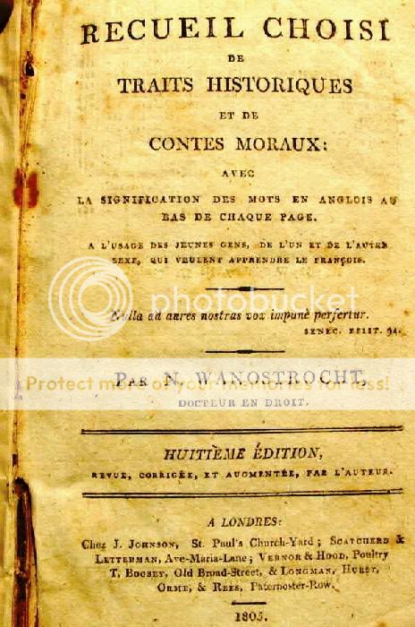 RECUEIL CHOISI  WANOSTROCHT 1805 MORALITY VIRTUE  