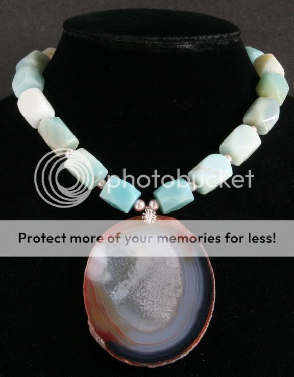 WOWNATURAL AGATE PENDANT ITE NUGGETS NECKLACE  