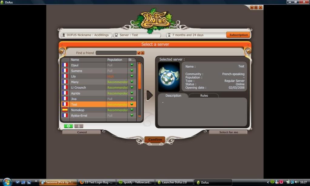 dofus beta server