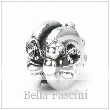 Bella Fascini DRAGONFLY BLACK CZ Sterling Silver European Charm Bead F 